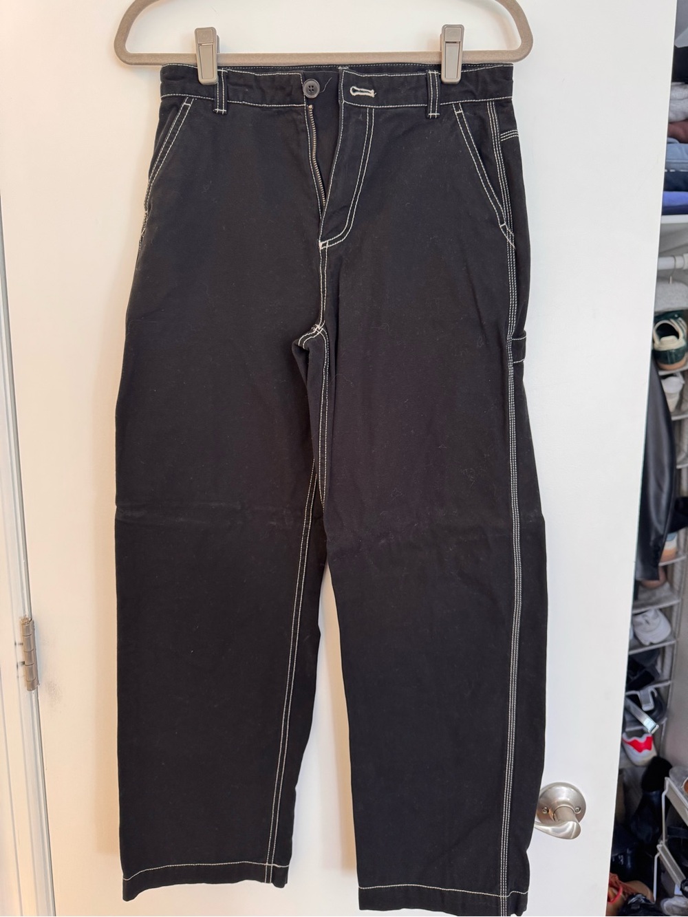 GAP Black Carpenter Pants with Contrast Stitching